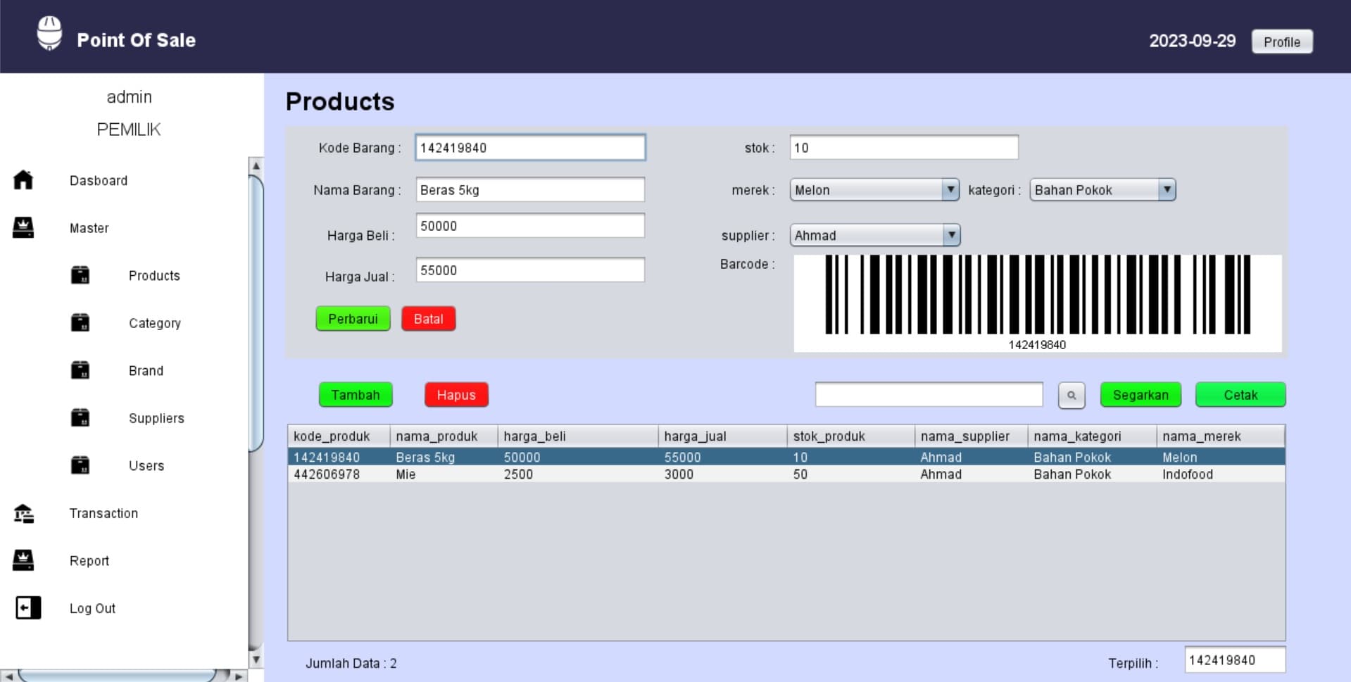 Point of Sale (POS) & Retail Inventory Desktop Solution