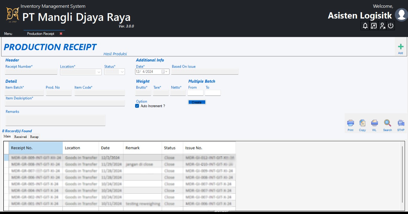 Inventory Management System (MiO) – Enterprise Desktop Solution screenshot 5